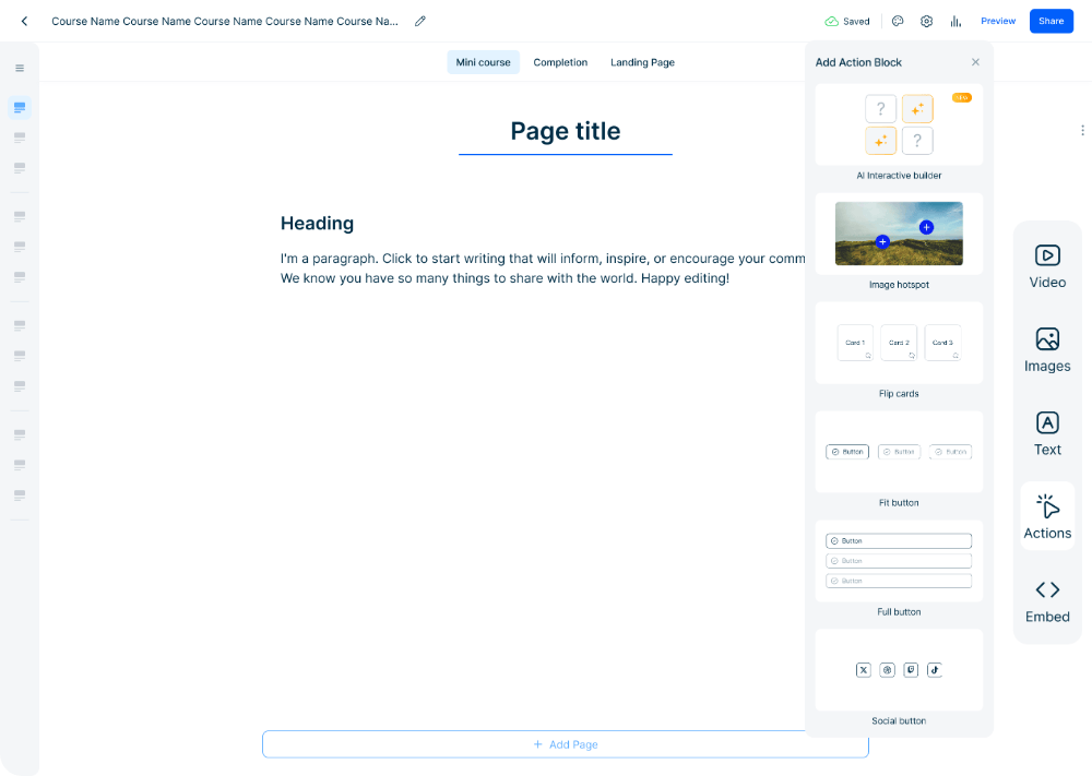 image hotspots for e-learning authoring and course creation in mini Course Generator